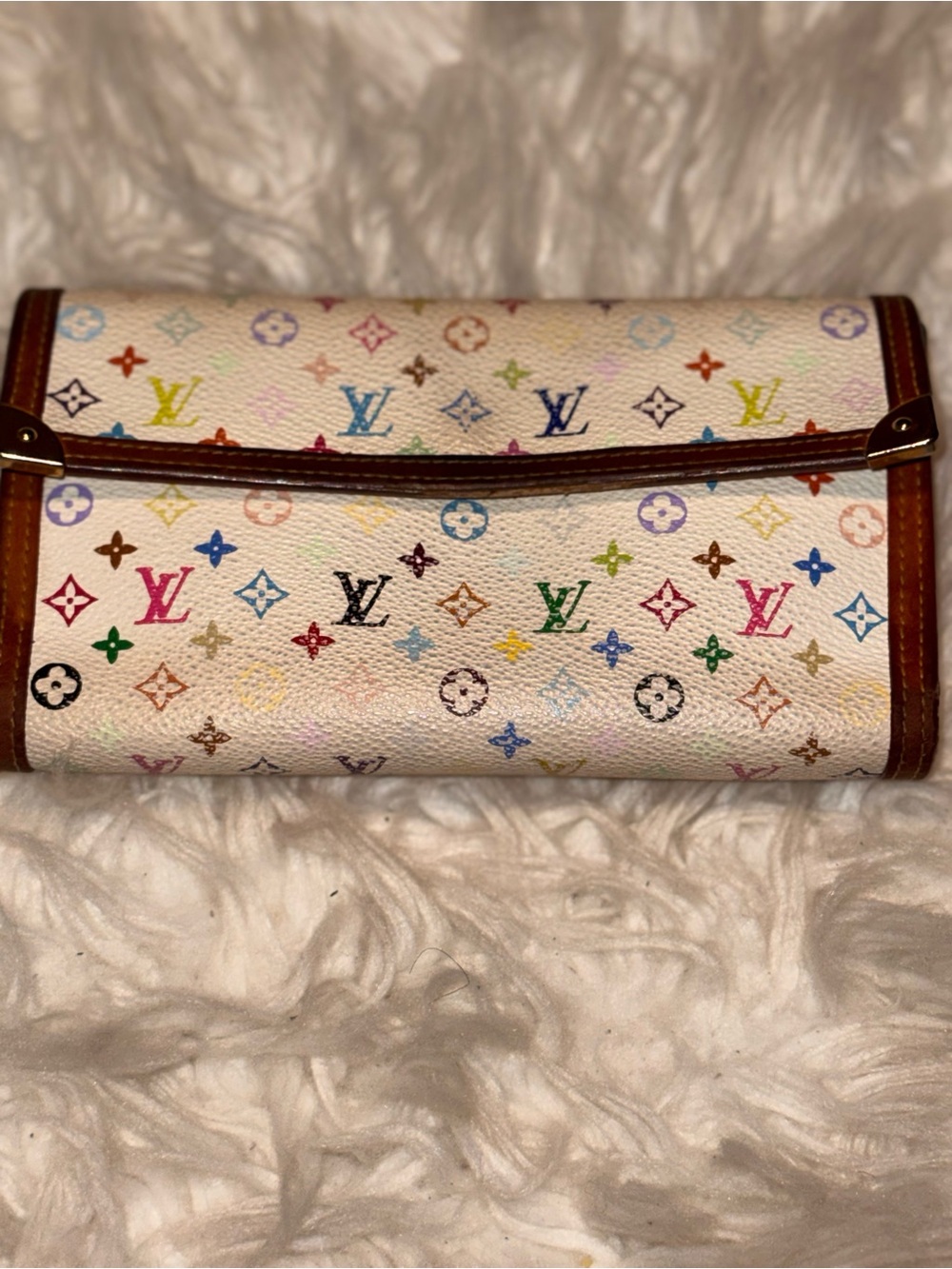 Louis Vuitton x Takashi Murakami Multicolore Porte Trésor International Wallet